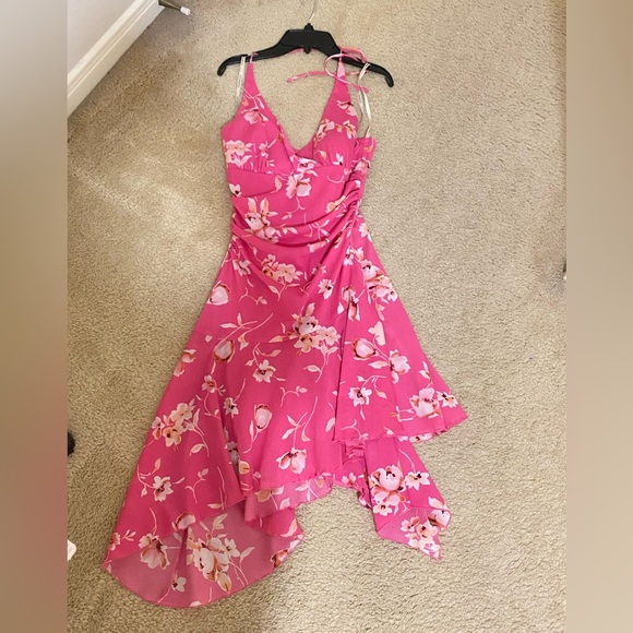 CITY TRIANGLES pink floral halter summer dress - Picture 5 of 5